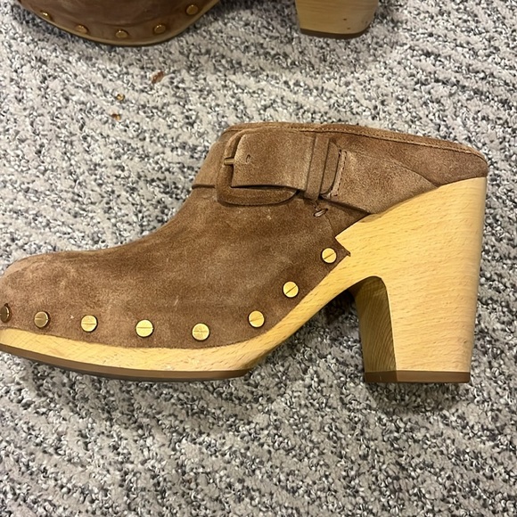 Veronica beard suede clogs-8 - Picture 2 of 4